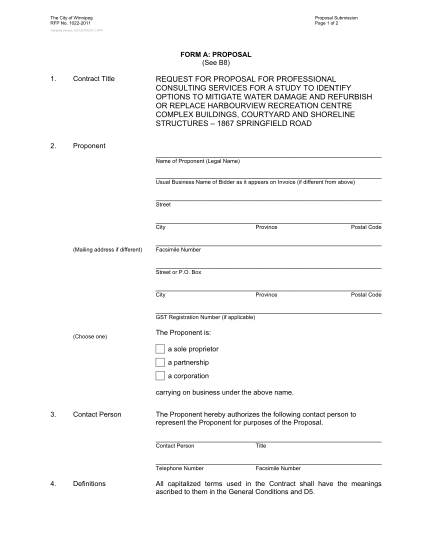 319025670-10222011-proposal-submission-page-1-of-2-template-version-src120110218-c-rfp-form-a-proposal-see-b8-1-winnipeg