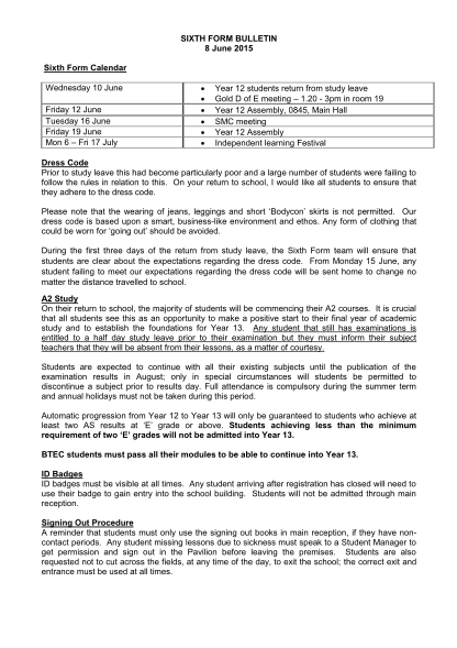 319361374-sixth-form-bulletin-8-june-2015-sixth-form-calendar