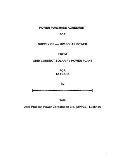 320007431-power-purchase-agreement-for-supply-of-mw-solar-power-uppcl