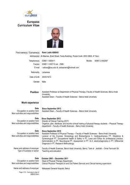 74 Europass Curriculum Vitae page 4 - Free to Edit, Download & Print ...