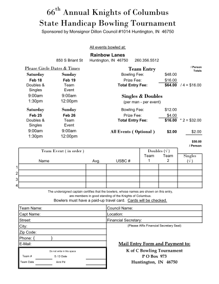 320375109-th-66-annual-knights-of-columbus-state-handicap-bowling-tournament-sponsored-by-monsignor-dillon-council-1014-huntington-in-46750-all-events-bowled-at-rainbow-lanes-850-s-briant-st-huntington-in-46750-please-circle-dates-ampamp