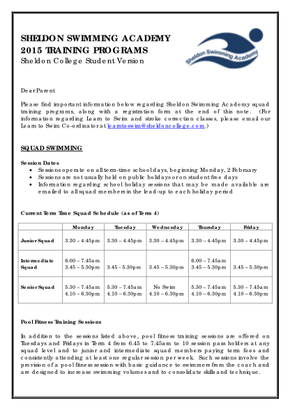 320616704-sheldon-swimming-academy-2015-training-programs-sheldon-college-student-version-dear-parent-please-find-important-information-below-regarding-sheldon-swimming-academy-squad-training-programs-along-with-a-registration-form-at-the-end-o