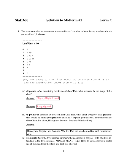 321142301-solution-to-stat1600-test-1-form-c-stat-wmich