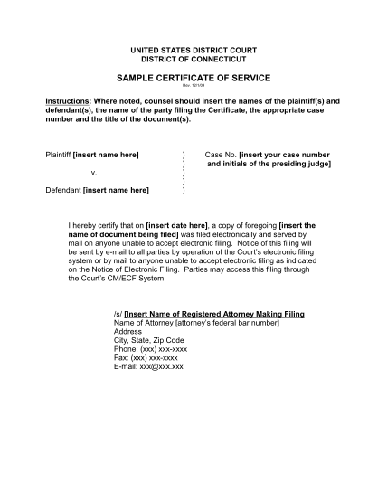 321213561-sample-certificate-of-service-district-of-connecticut-ctd-uscourts