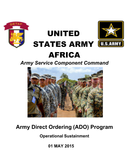 321231248-united-states-army-africa-army-service-component-command-army-direct-ordering-ado-program-operational-sustainment-01-may-2015-table-of-contents-page-contents-0204-general-information-05-enrollment-procedures-06-perstat-verification