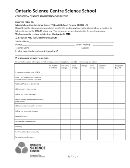 321743794-ontario-science-centre-science-school-confidential-teacher-recommendation-report-mail-this-form-to-science-school-ontario-science-centre-770-don-mills-road-toronto-on-m3c-1t3-please-fill-out-the-following-recommendation-form-for-this