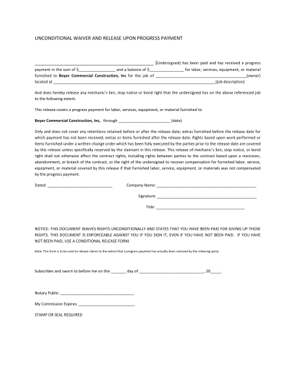 321982301-unconditional-waier-and-relase-upon-progress-payment