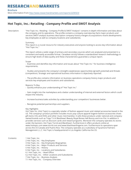 322123762-bhot-topicb-inc-retailing-company-profile-and-swot-analysis