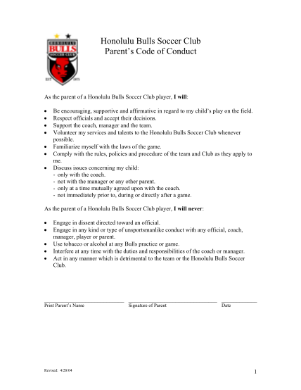 322244984-honolulu-bulls-soccer-club-parents-code-of-conduct-as-the-parent-of-a-honolulu-bulls-soccer-club-player-i-will-be-encouraging-supportive-and-affirmative-in-regard-to-my-childs-play-on-the-field