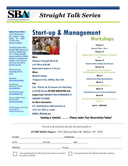 sbas startup guide business plan workshops