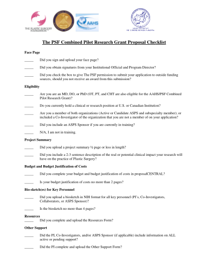 322748016-the-psf-combined-pilot-research-grant-proposal-checklist-thepsf