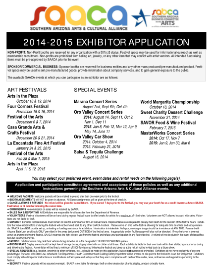 322876685-exhibitor-application-fall-2014-saaca