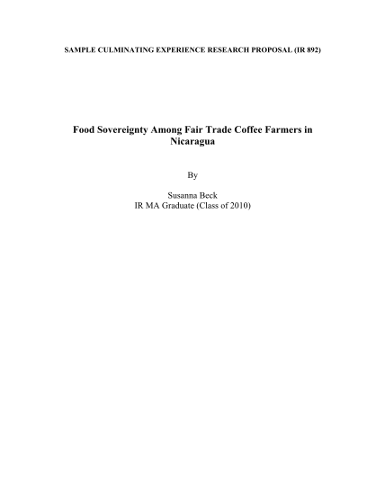 322917955-sample-culminating-experience-research-proposal-ir-892-food-sovereignty-among-fair-trade-coffee-farmers-in-nicaragua-by-susanna-beck-ir-ma-graduate-class-of-2010-table-of-contents-introduction-3-literature-review-4-research-design-8