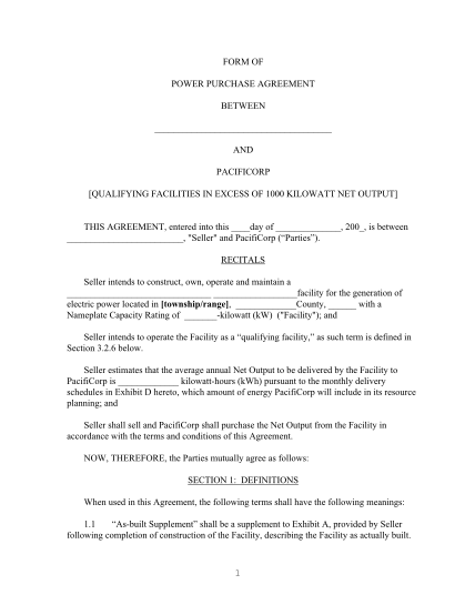 32366073-1-form-of-power-purchase-agreement-pacificorp
