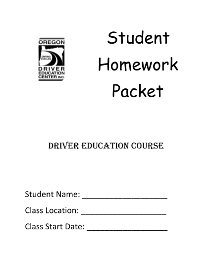 324119824-student-homework-packet-driver-education-center