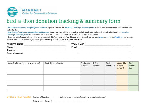 324279832-bird-a-thon-donation-tracking-summary-form-manomet-inc-manomet