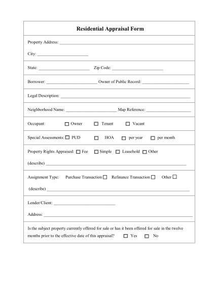 324477432-residential-appraisal-form-sample-templates