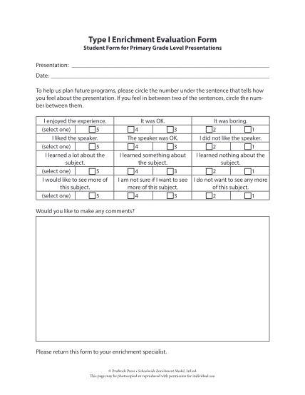 326150441-type-i-enrichment-evaluation-form-primary-student-the-schoolwide-enrichment-model-3rd-ed