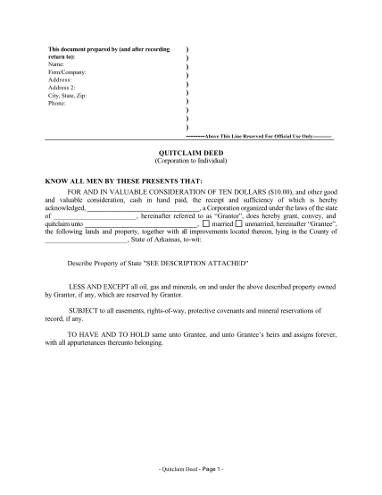 76 example of a quit claim deed completed page 4 - Free to Edit ...