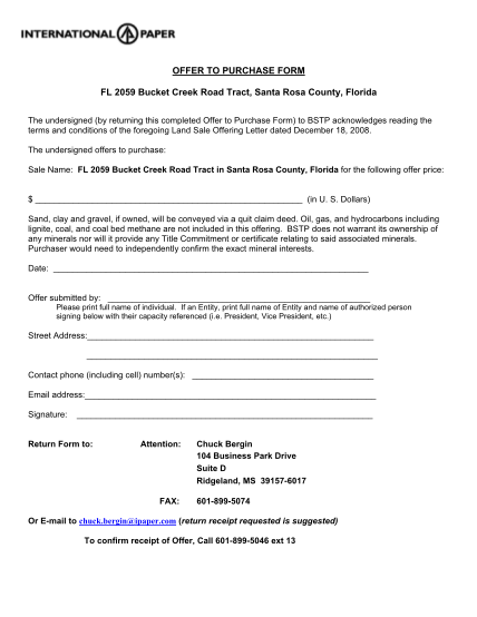 327052377-offer-to-purchase-form-fl-2059-bucket-creek-road-tract-santa-rosa-county-florida-the-undersigned-by-returning-this-completed-offer-to-purchase-form-to-bstp-acknowledges-reading-the-terms-and-conditions-of-the-foregoing-land-sale