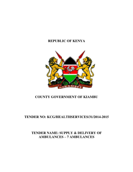 327492693-republic-of-kenya-county-government-of-kiambu-tender-no-kcghealthservices3120142015-tender-name-supply-ampamp-kiambu-go