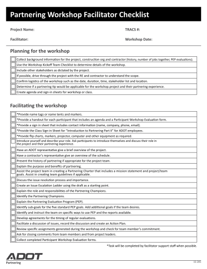 327681932-partnering-workshop-facilitator-checklist-azdot