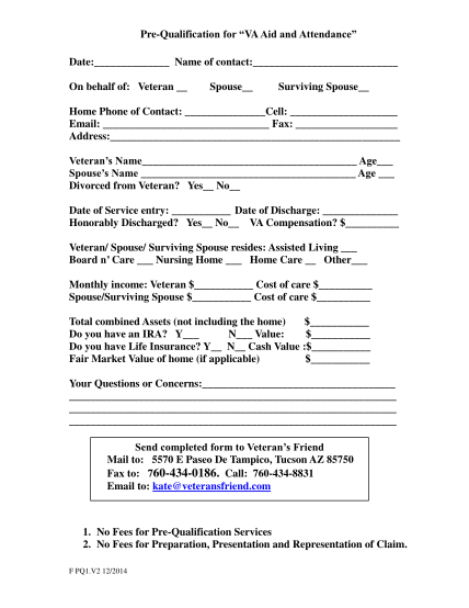 23 aid and attendance form for surviving spouse - Free to Edit ...