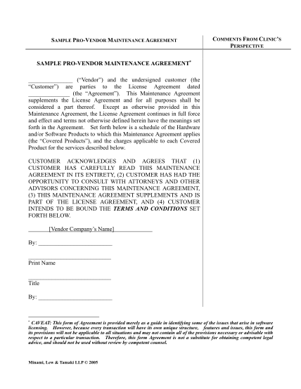 32807570-sample-pro-vendor-maintenance-agreement