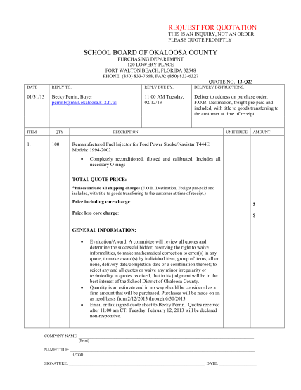 32810499-request-for-quotation-this-is-an-inquiry-not-an-order-please-quote-promptly-school-board-of-okaloosa-county-purchasing-department-120-lowery-place-fort-walton-beach-florida-32548-phone-850-8337668-fax-850-8336327-quote-no