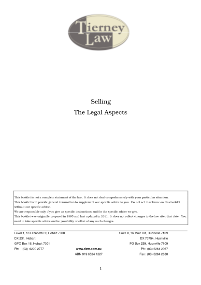 328383382-selling-the-legal-aspects-tierney-law