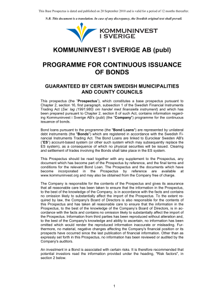 328675987-this-base-prospectus-is-dated-and-published-on-20-september-2010-and-is-valid-for-a-period-of-12-months-thereafter-kommuninvest