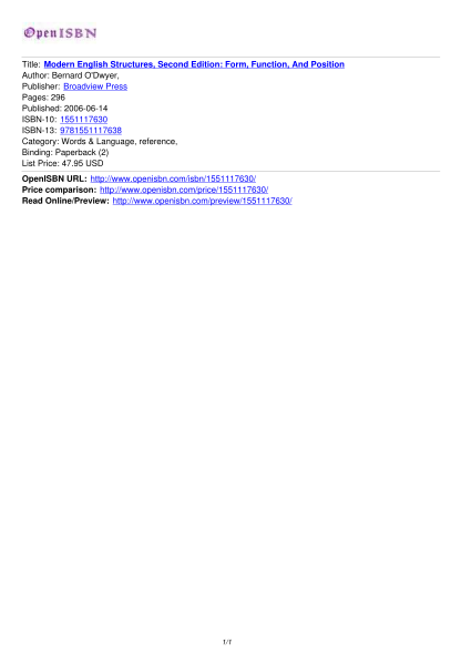 32894641-fillable-modern-english-structure-second-edition-by-bernard-o-dwyer-pdf-form
