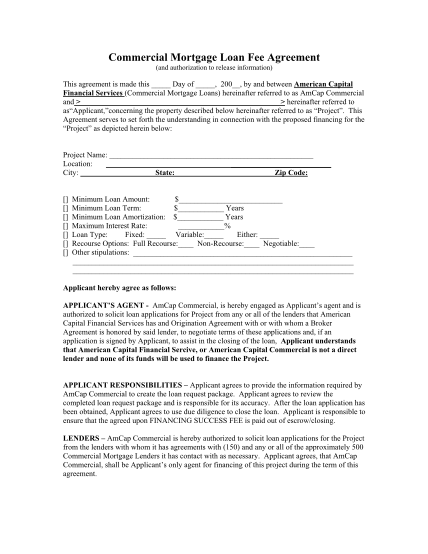 32930839-fillable-fee-agreement-commercial-mortgage-form