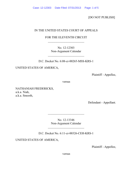 329541464-case-1212303-date-filed-07312013-page-1-of-5-do-not-publish-in-the-united-states-court-of-appeals-for-the-eleventh-circuit-no