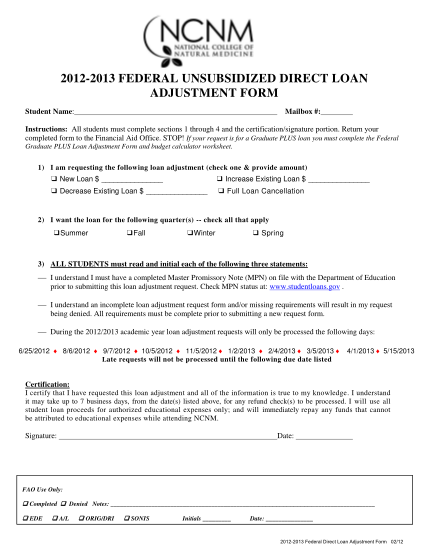 330655882-2012-2013-federal-unsubsidized-direct-loan-adjustment-form-studentservices-ncnm