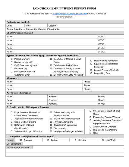 16 Employee Incident Report Sample Letter Free To Edit Download