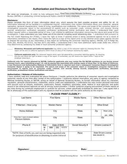 333940304-authorization-and-disclosure-for-background-check-we-value-our-employees