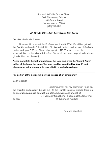 335113179-somerdale-public-school-district-park-elementary-school-301-grace-street-somerdale-nj-08083-856-7836261-4th-grade-class-trip-permission-slip-form-dear-fourth-grade-parents-our-class-trip-is-scheduled-for-tuesday-june-3-2014