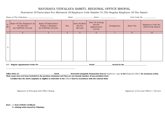 335260592-navodaya-vidyalaya-samiti-regional-office-bhopal-statement-of-particulars-for-allotment-of-employee-code-number-to-the-regular-employee-of-the-samiti-name-of-the-vidyalaya-s