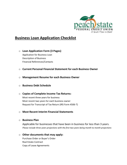 335283945-business-loan-application-checklist-peach-state-fcu