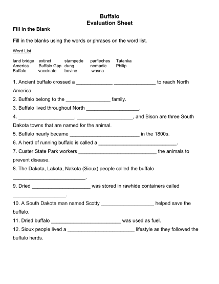 335340281-buffalo-evaluation-sheet-fill-in-the-blank-lk115-k12-sd