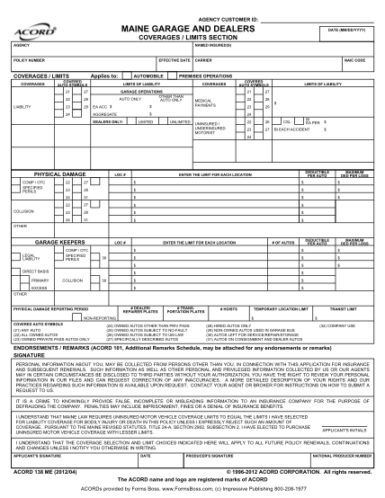 12 acord form 28 - Free to Edit, Download & Print | CocoDoc