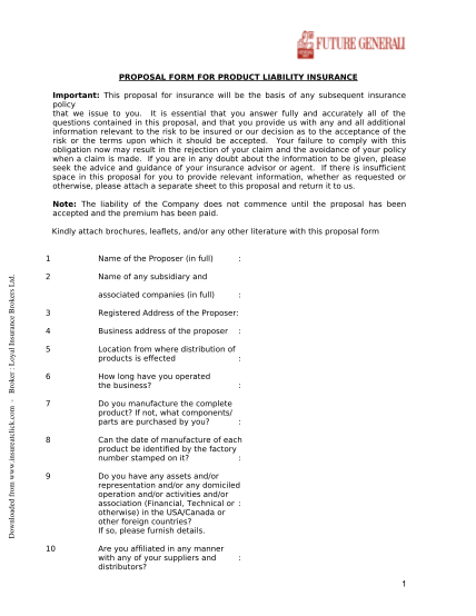 33543599-download-future-generali-product-liability-proposal-form-download-future-generali-product-liability-proposal-form