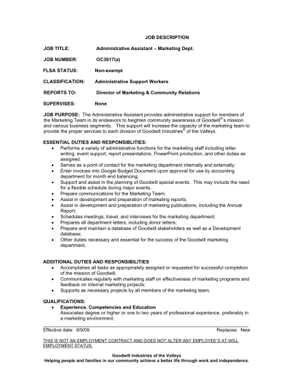 84 example of job description and job specification page 3 - Free to ...