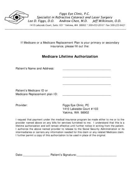 336405686-medicare-lifetime-authorization-form