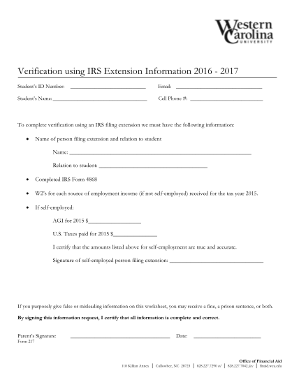 336469532-verification-using-irs-extension-information-2016-2017-students-id-number-email-students-name-cell-phone-to-complete-verification-using-an-irs-filing-extension-we-must-have-the-following-information-name-of-person-filing-extension
