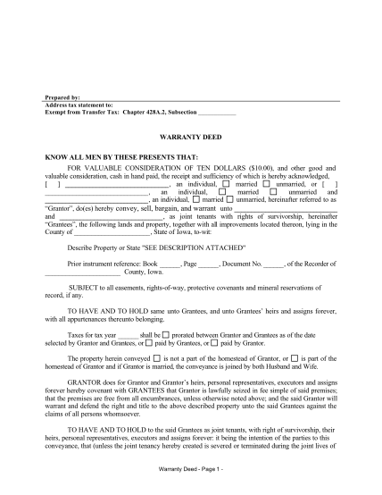 80 warranty deed sample page 3 - Free to Edit, Download & Print | CocoDoc