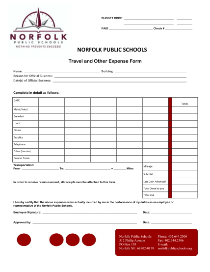 337263219-budget-code-paid-check-norfolk-public-schools-travel-and-other-expense-form-name-reason-for-official-business-dates-of-official-business-building-complete-in-detail-as-follows-date-totals-motelhotel-breakfast-lunch-dinner