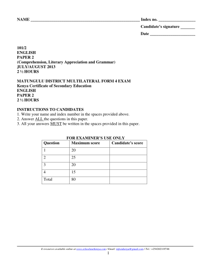 338002423-candidates-signature-date-1012-english-paper-2-comprehension-literary-appreciation-and-grammar-julyaugust-2013-2-hours-matungulu-district-multilateral-form-4-exam-kenya-certificate-of-secondary-education-english-paper-2-2-hours