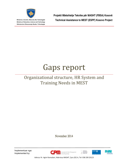 338730813-gaps-report-organizational-structure-hr-system-and-training-needs-in-mest-masht-rks-gov
